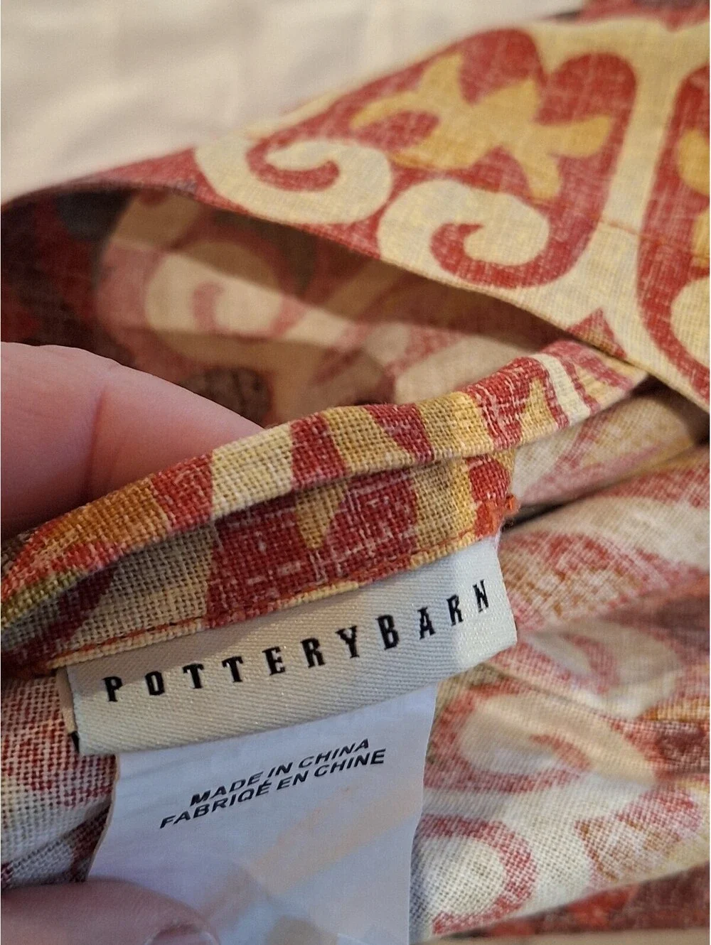 Pottery Barn duvet, linen/cotton, 2 shams. Impeccable. KING/ Euro shams, Madera.